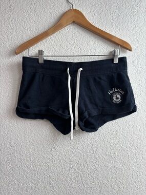 Y2K Hollister Micro Mini Women's Navy Drawstring Lounge Shorts Small